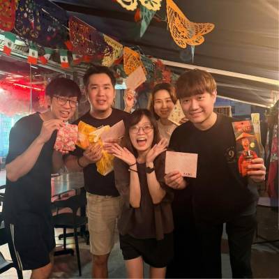 Team celebrating milestone